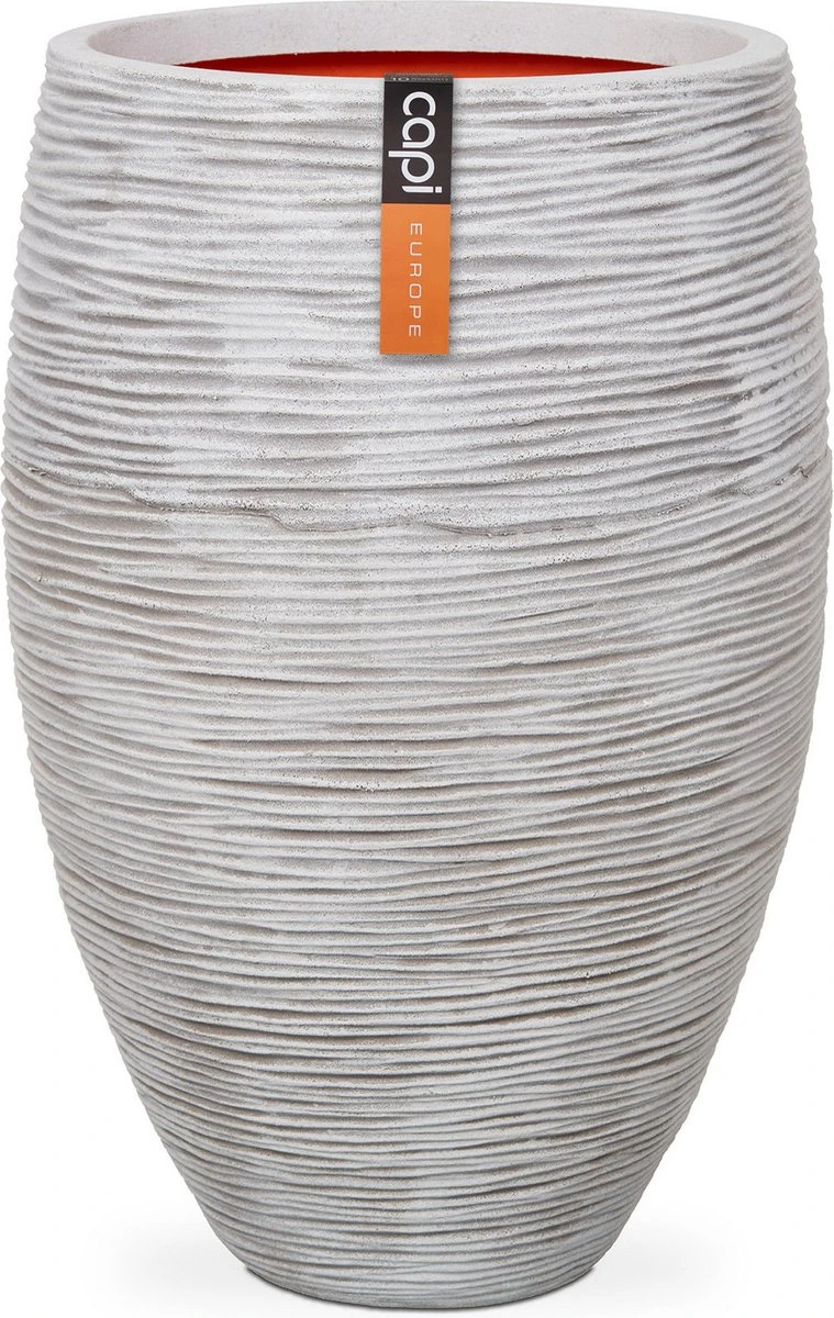 Capi Europe - Vaas Elegant Deluxe Rib NL - 45x72 - Ivoor - Voor Binnen En Buiten - KOFI1138
