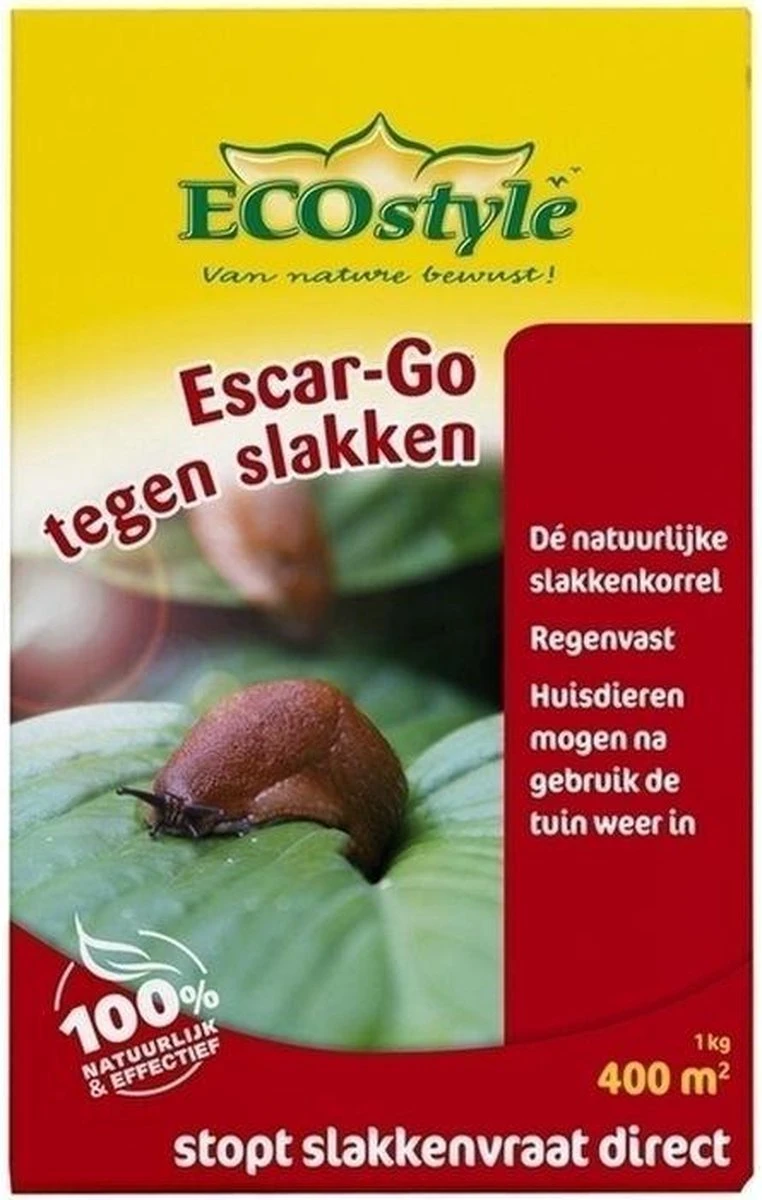 ECOstyle Escar-Go Bestrijdingsmiddel Tegen Slakken - Regenvaste Slakkenkorrels - Stopt Slakkenvraat Direct - 400 M² - 1 KG - Afbeelding 5