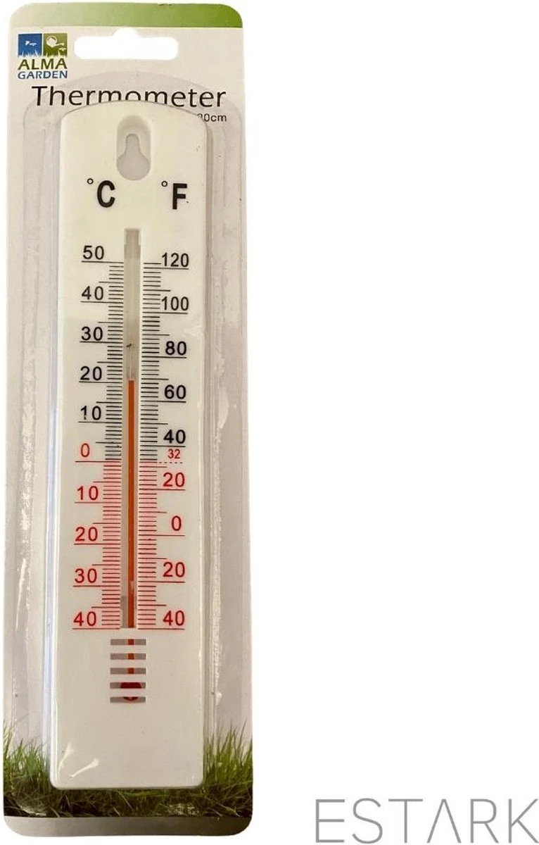 ESTARK® Thermometer - Buitenthermometer - Binnenthermometer - Metalen Binnen Buiten Thermometer - Wit - Thermometer Voor Aan Muur Gevel - Kwik - Draadloos - Min/Max - Muurthermometer - Kozijnthermometer - Temperatuurmeter - Thermometer Wit - Afbeelding 7