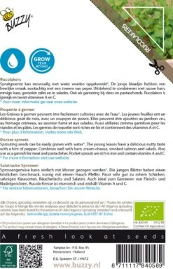 Buzzy® Organic Sprouting Rucolakers (BIO)