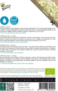Buzzy® Organic Sprouting Alfalfa (BIO)