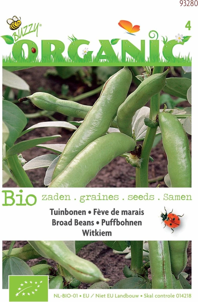 Buzzy Organic Tuinbonen Witkiem 15 Gram (BIO) - Afbeelding 3