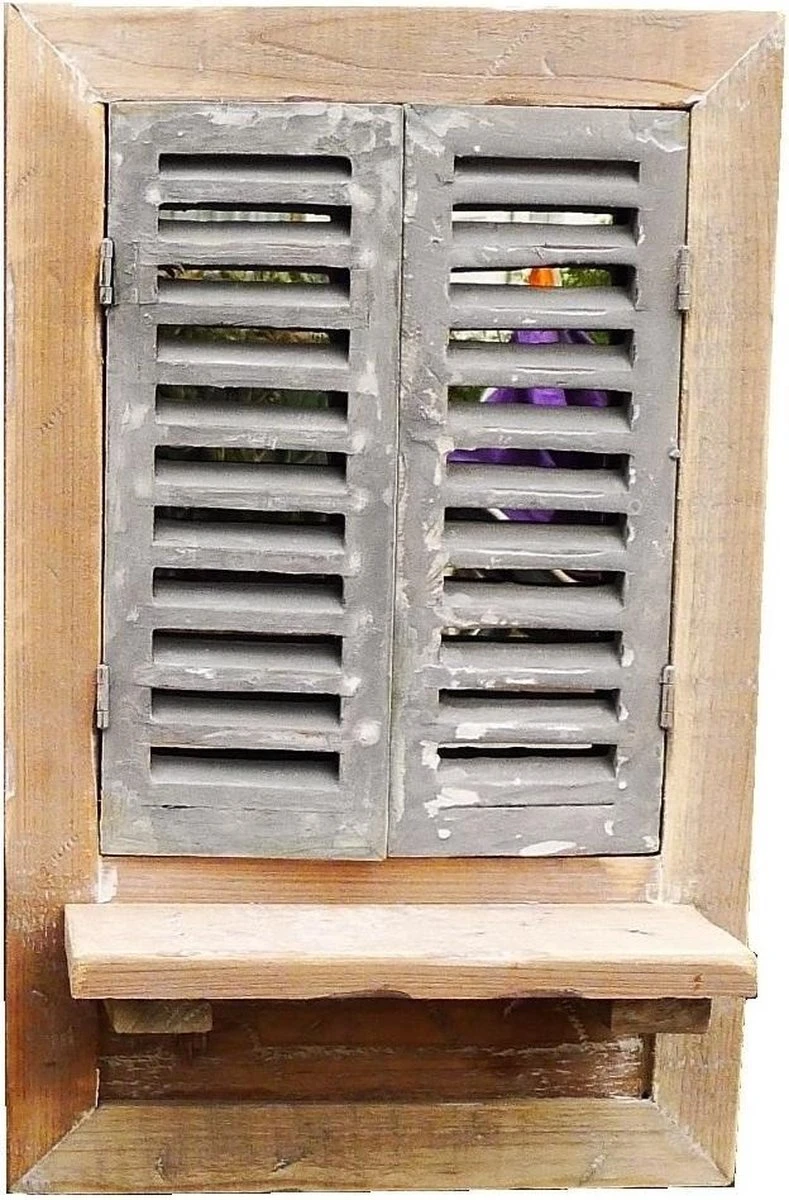 Wandspiegel Louvre Vensterbank Bruin Spiegel Met Luiken Huis En Tuin