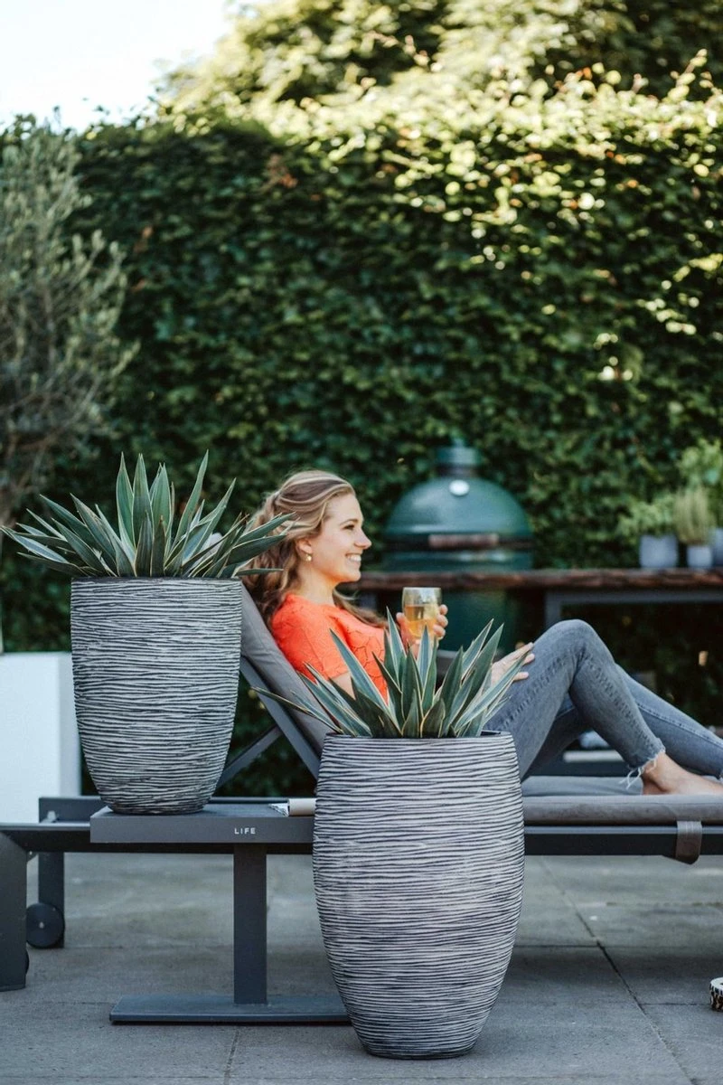 Capi Europe - Vaas Elegant Deluxe Rib NL - 40x60 - Antraciet - Voor Binnen En Buiten - KOFZ1131 - Afbeelding 7