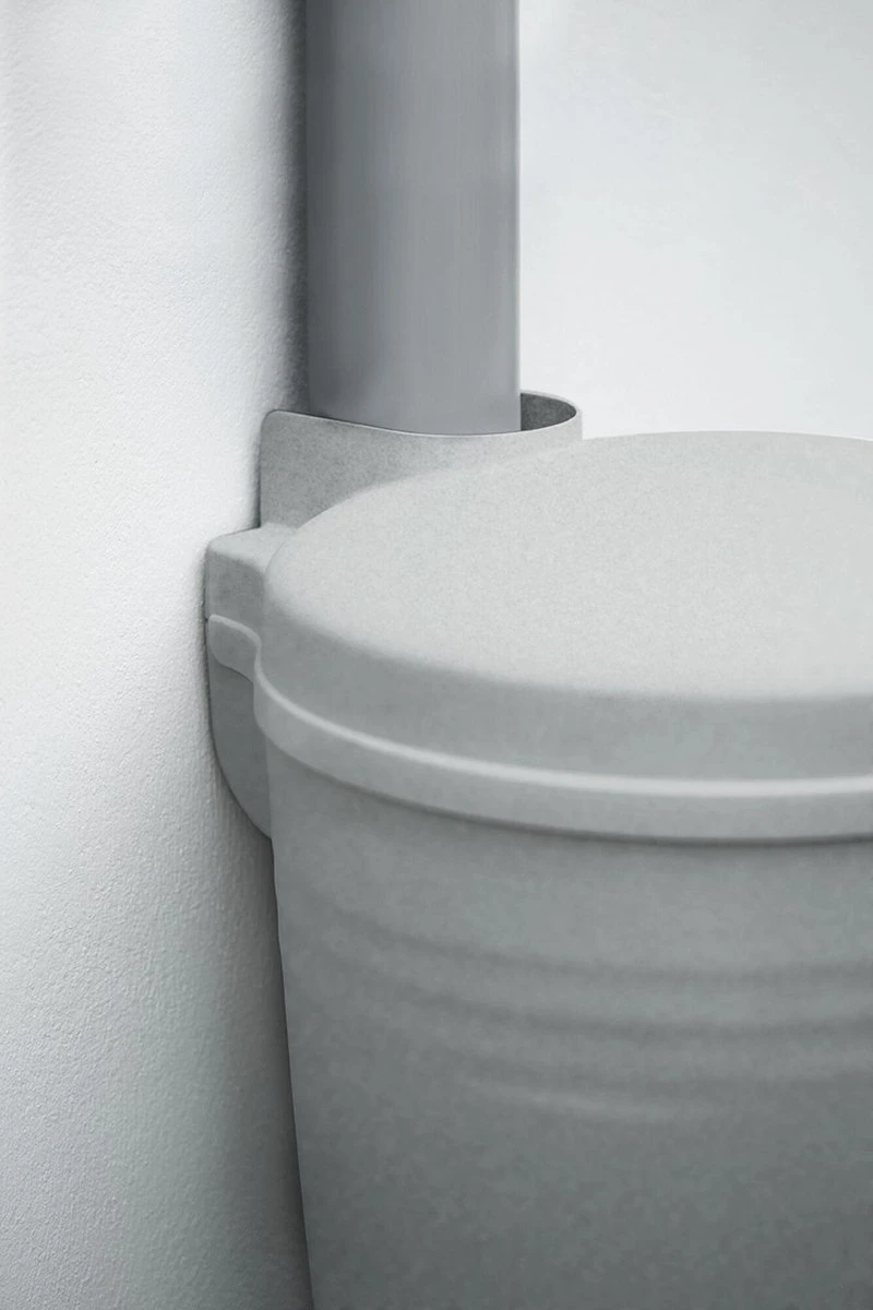 Elho Green Basics Rain Catcher 33 - Regenton Voor Balkonbuiten - Ø 33.5 X H 73.5 Cm - Grijs/Living Concrete - Afbeelding 3