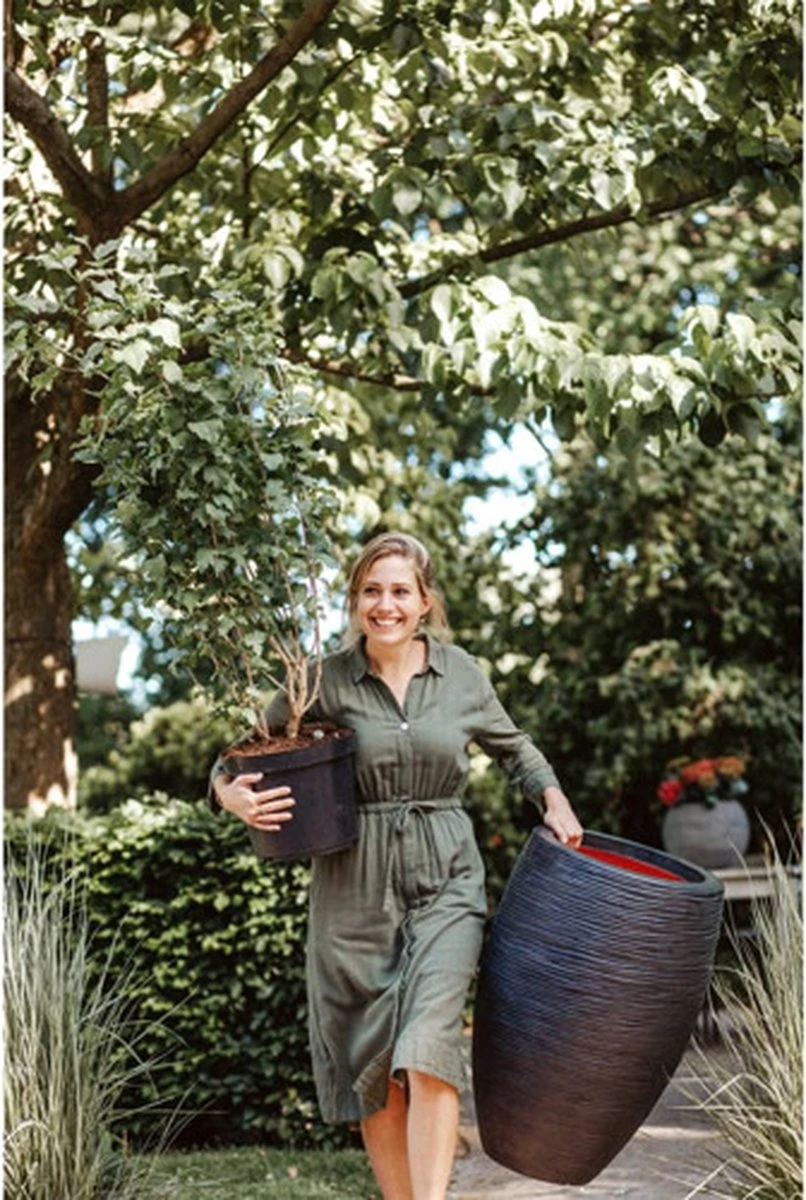 Capi Europe - Vaas Elegant Deluxe Rib NL - 45x72 - Zwart - Voor Binnen En Buiten - KBLR1138 - Afbeelding 12