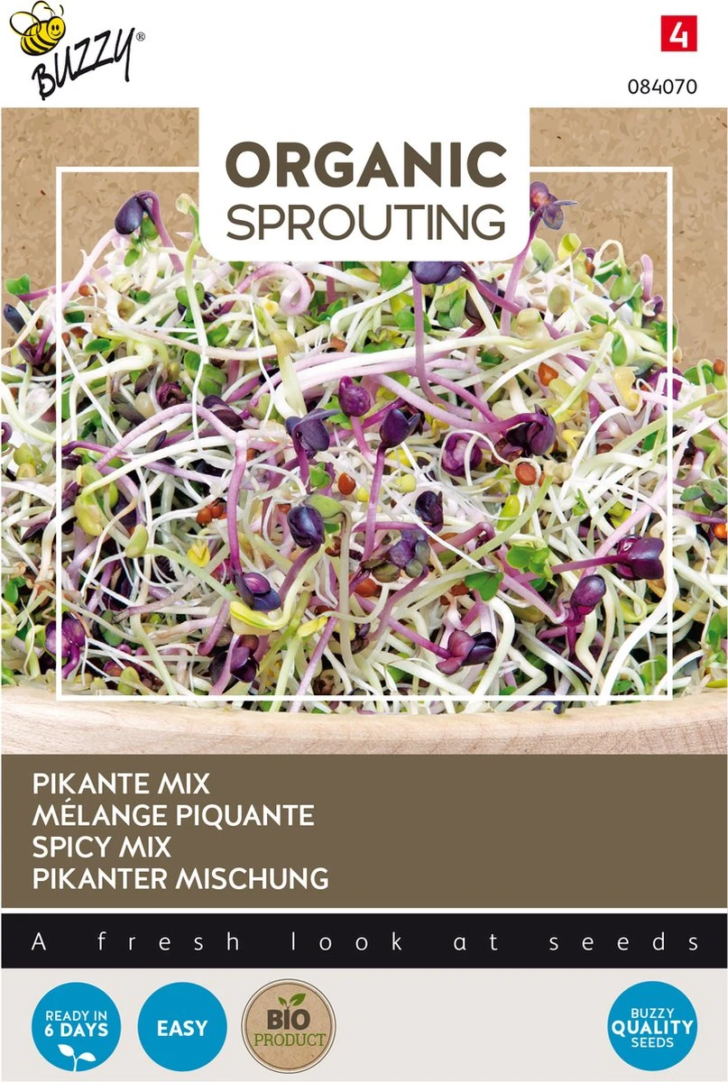 Buzzy® Organic Sprouting Salademengsel Pikant (BIO) - Afbeelding 2