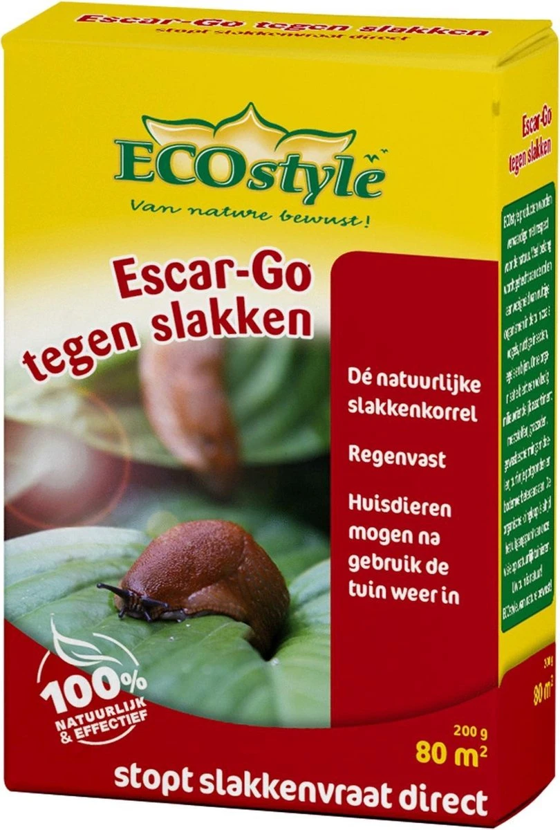 ECOstyle Escar-Go Bestrijdingsmiddel Tegen Slakken - Regenvaste Slakkenkorrels - Stopt Slakkenvraat Direct - 80 M² - 200 GR - Afbeelding 4