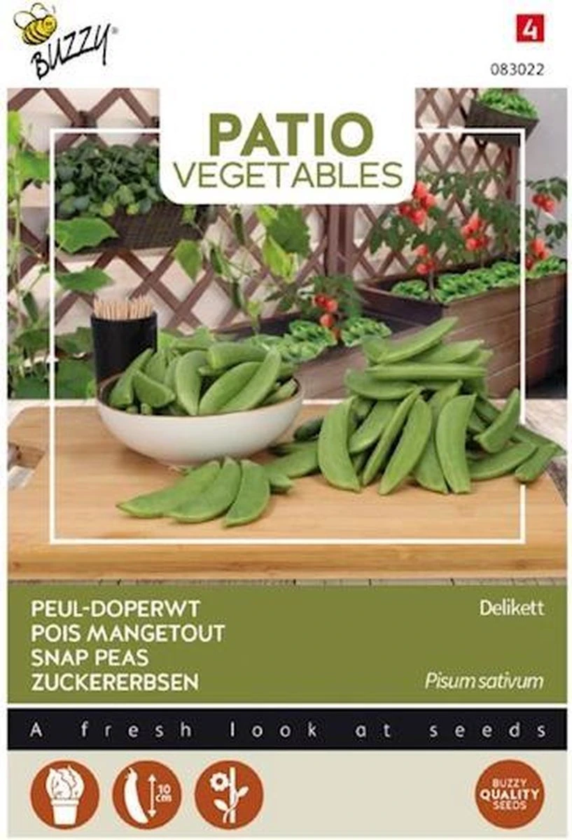 Buzzy® Patio Vegetables, Sugar Snap Delikett