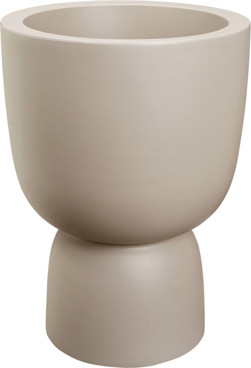Elho Pure Coupe 41 - Bloempot Voor Binnen & Buiten - Ø 41.3 X H 57.9 Cm - Beige/Balanced Beige - Afbeelding 16