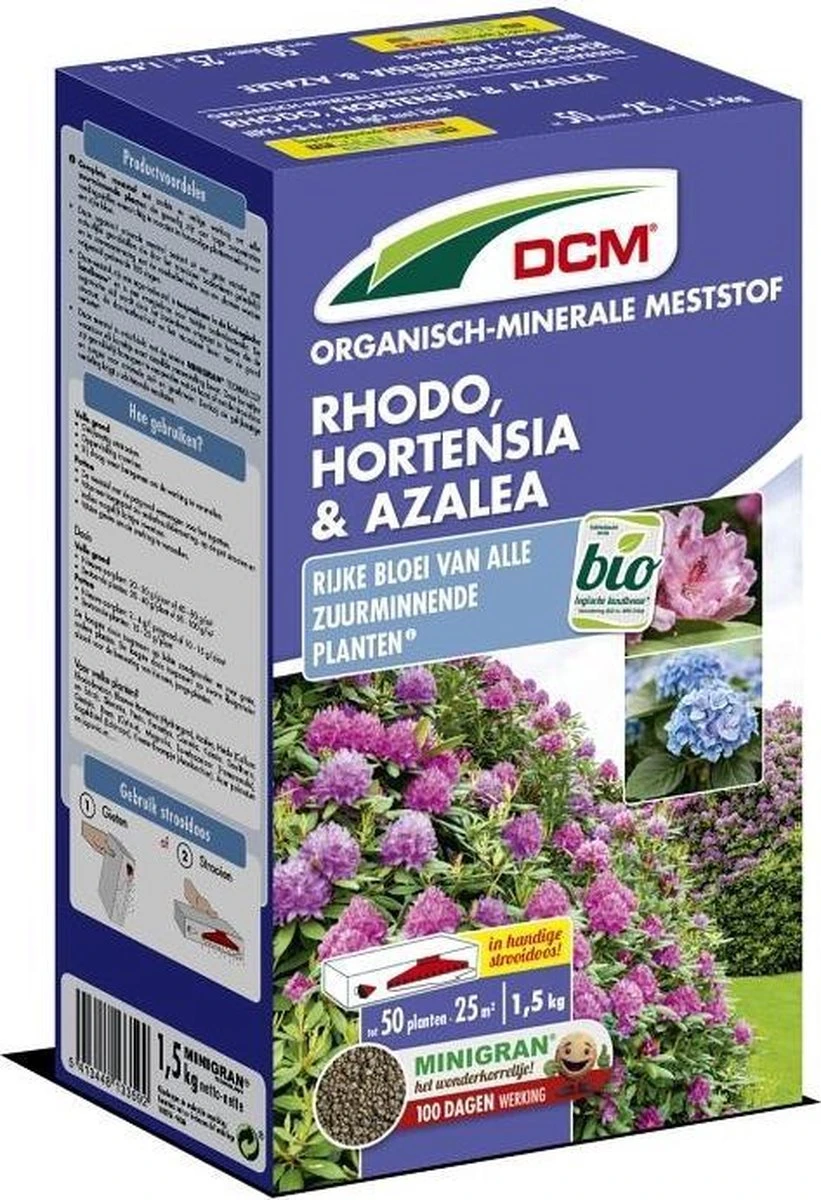 DCM Meststof Rododendrons/ Hortensia's/ Azalea's (1,5KG) - Afbeelding 2