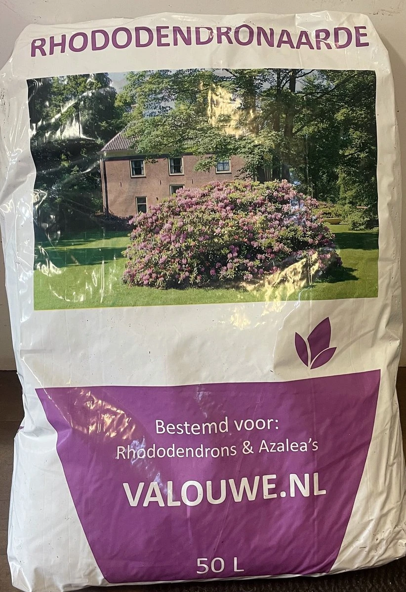 Rhododendron Box - 40 Stuks - Wit - 40/60 Cm Hoog - Incl. 8 Zakken Tuinturf 50L - Rhododendron 'cunningham's White' - - Afbeelding 6