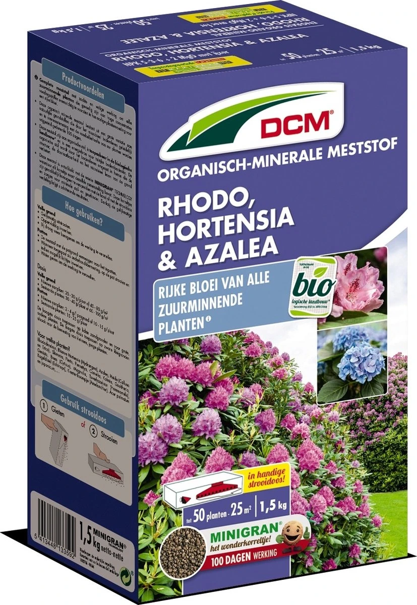 DCM Meststof Rododendrons/ Hortensia's/ Azalea's (1,5KG)
