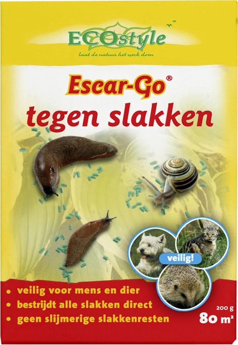 ECOstyle Escar-Go Bestrijdingsmiddel Tegen Slakken - Regenvaste Slakkenkorrels - Stopt Slakkenvraat Direct - 80 M² - 200 GR - Afbeelding 5