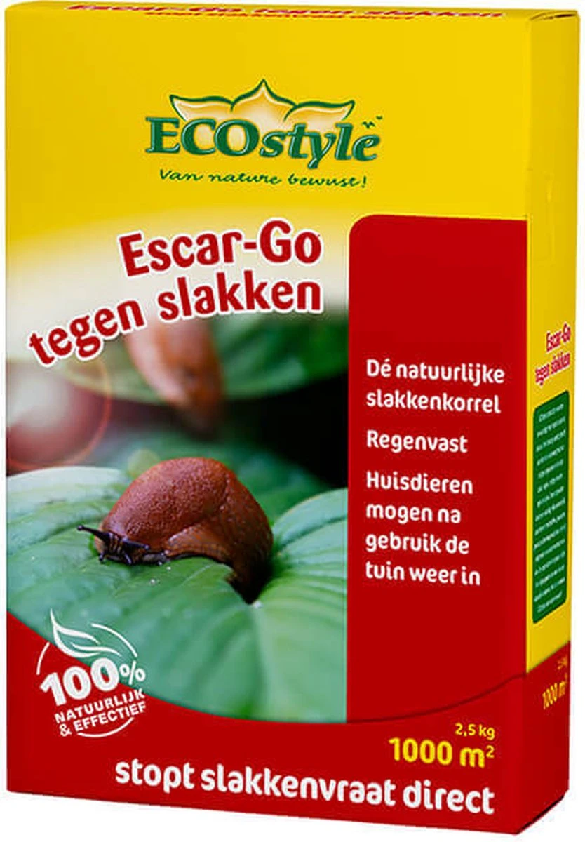 ECOstyle Escar-Go Bestrijdingsmiddel Tegen Slakken - Regenvaste Slakkenkorrels - Stopt Slakkenvraat Direct - 400 M² - 1 KG - Afbeelding 8