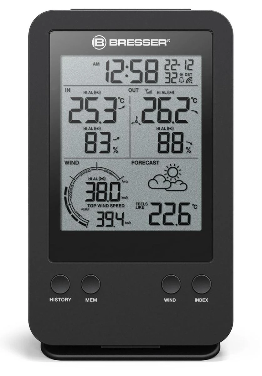 Bresser Professionele 3-in-1 Windmeter Incl. Luchtvochtigheids- En Temperatuurmeter - Afbeelding 6