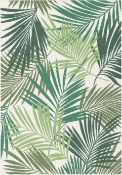 Karat Buitenkleed - Tuintapijt - Vloerkleed - Palm - Jungle - 120 X 170 Cm