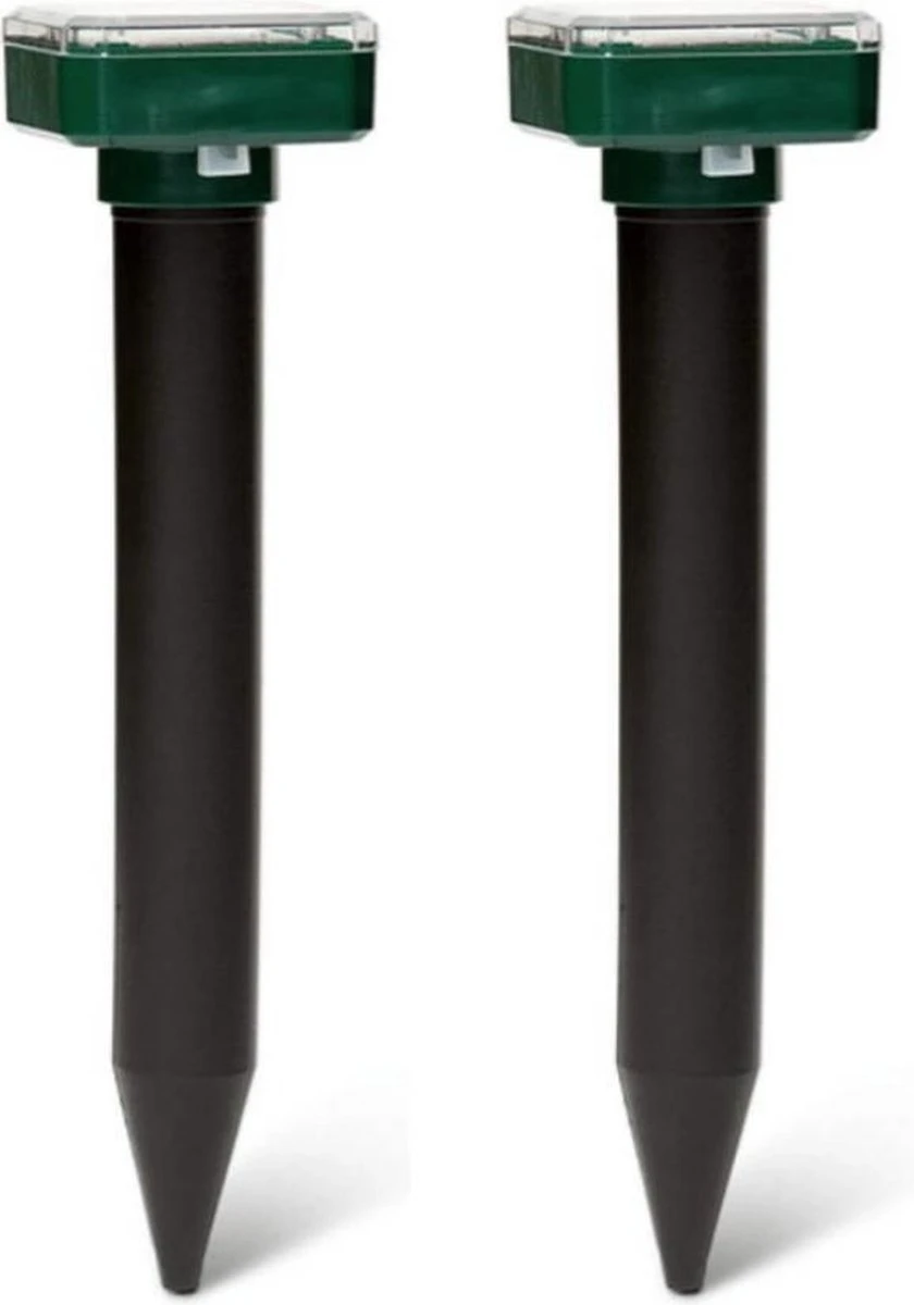Slimshop Mollenverjager Muizenverjager Kattenverjager Ultrasone Verjagers - Mollen - Mollenbestrijding - Zonne Energie - 2 Stuks