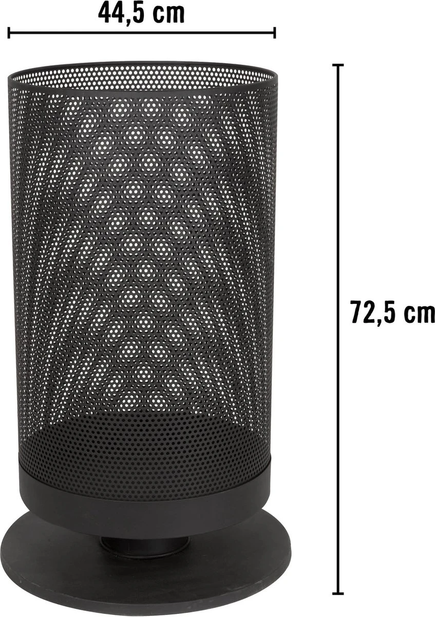 BBQ Collection Vuurkorf Op Voet - 72,5 Hoog - Ø 44,5 Cm - Inclusief Pook - Staal - Zwart - Afbeelding 3