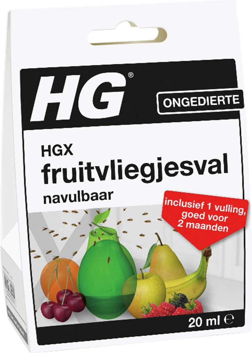 HGX Fruitvliegjesval - 1stuk - Effectief Tegen Fruitvliegjes - Decoratieve Peervorm - Afbeelding 5
