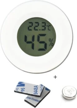 Tool Meister TM2 - Thermometer & Hygrometer - Luchtvochtigheidsmeter Voor Binnen/Koelkast - Wit - Incl Batterijen