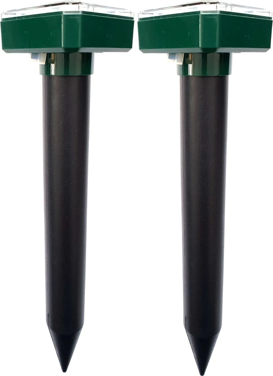 Aniway®- Mollenverjager - 2 Of 4 Stuks - Mollenbestrijding - Op Zonne-energie - Diervriendelijk - Waterdicht - Strakke Tuin/gazon/perceel