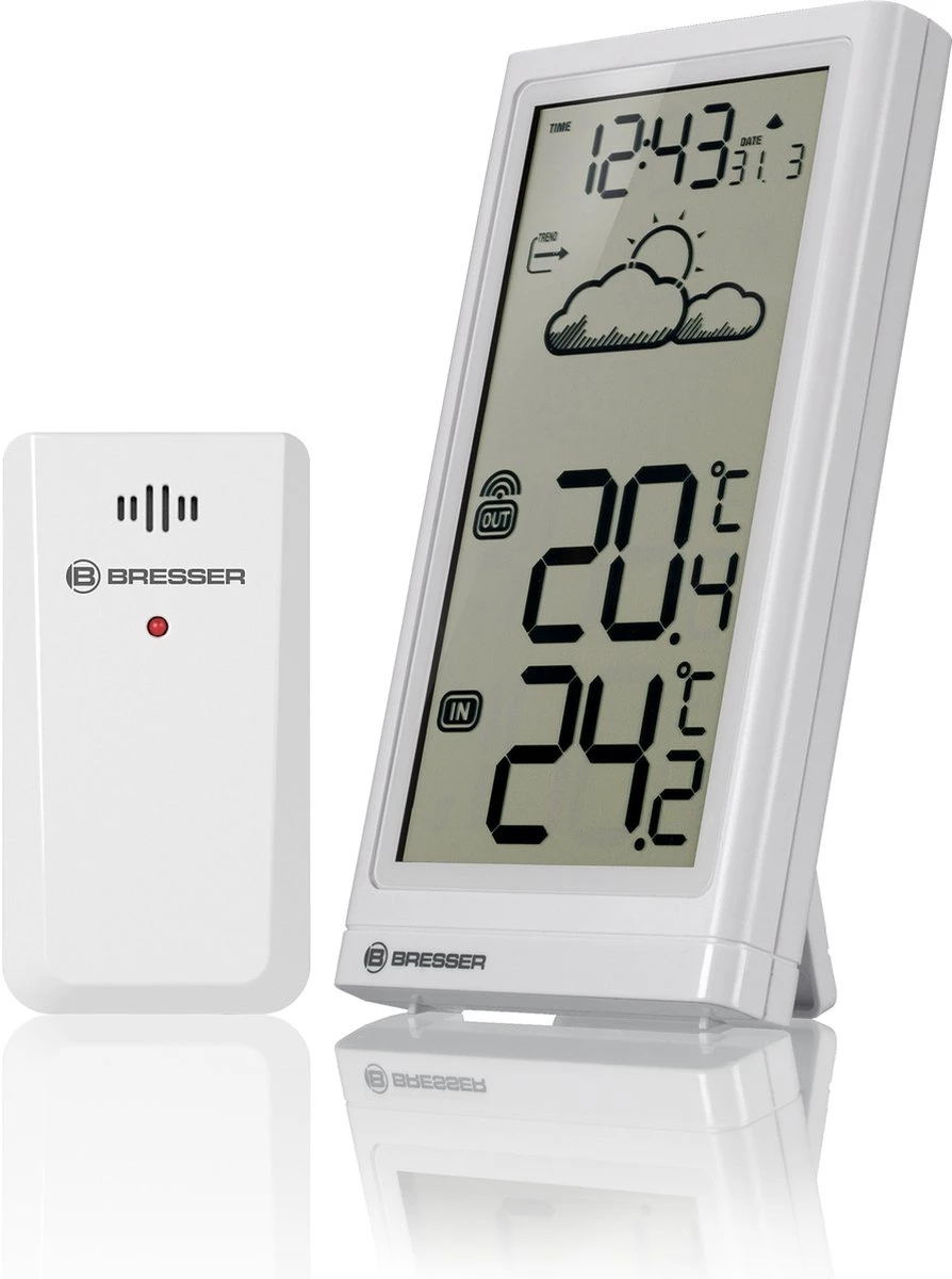 Bresser Weerstation - Meteo Temp - Wit - Draadloos - Voor Binnen & Buiten - Afbeelding 3