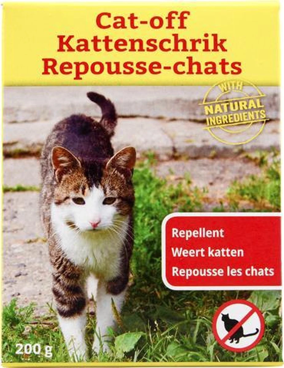 Kattenschrik Natuurlijk Afweermiddel Tegen Katten - 400 Gram - 2 X 200 Gram| Weert Katten | Kattenoverlast | Waterbestendige Strooikorrel | Anti Katten - Afbeelding 2
