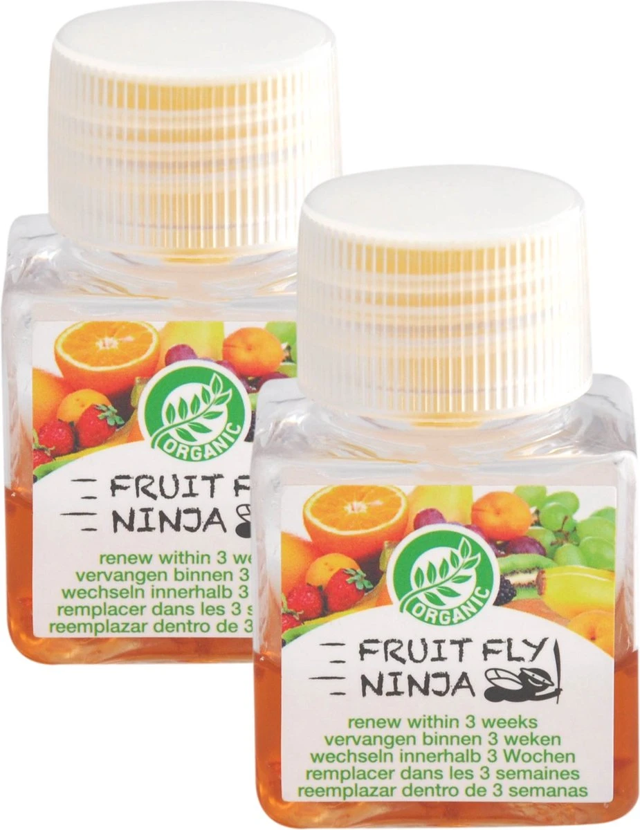 Super Ninja - Fruit Fly Ninja® - Fruitvliegjes Vanger - 100% Natuurlijk En Milieu Verantwoordelijk - 2 Pack - Afbeelding 10