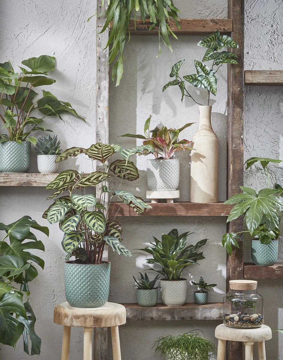 Mica Decorations Daan Bloempot - H17,5 X Ø19 Cm - Groen - Afbeelding 3