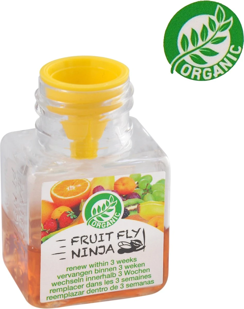Super Ninja - Fruit Fly Ninja® - Fruitvliegjes Vanger - 100% Natuurlijk En Milieu Verantwoordelijk - Single Pack - Afbeelding 5