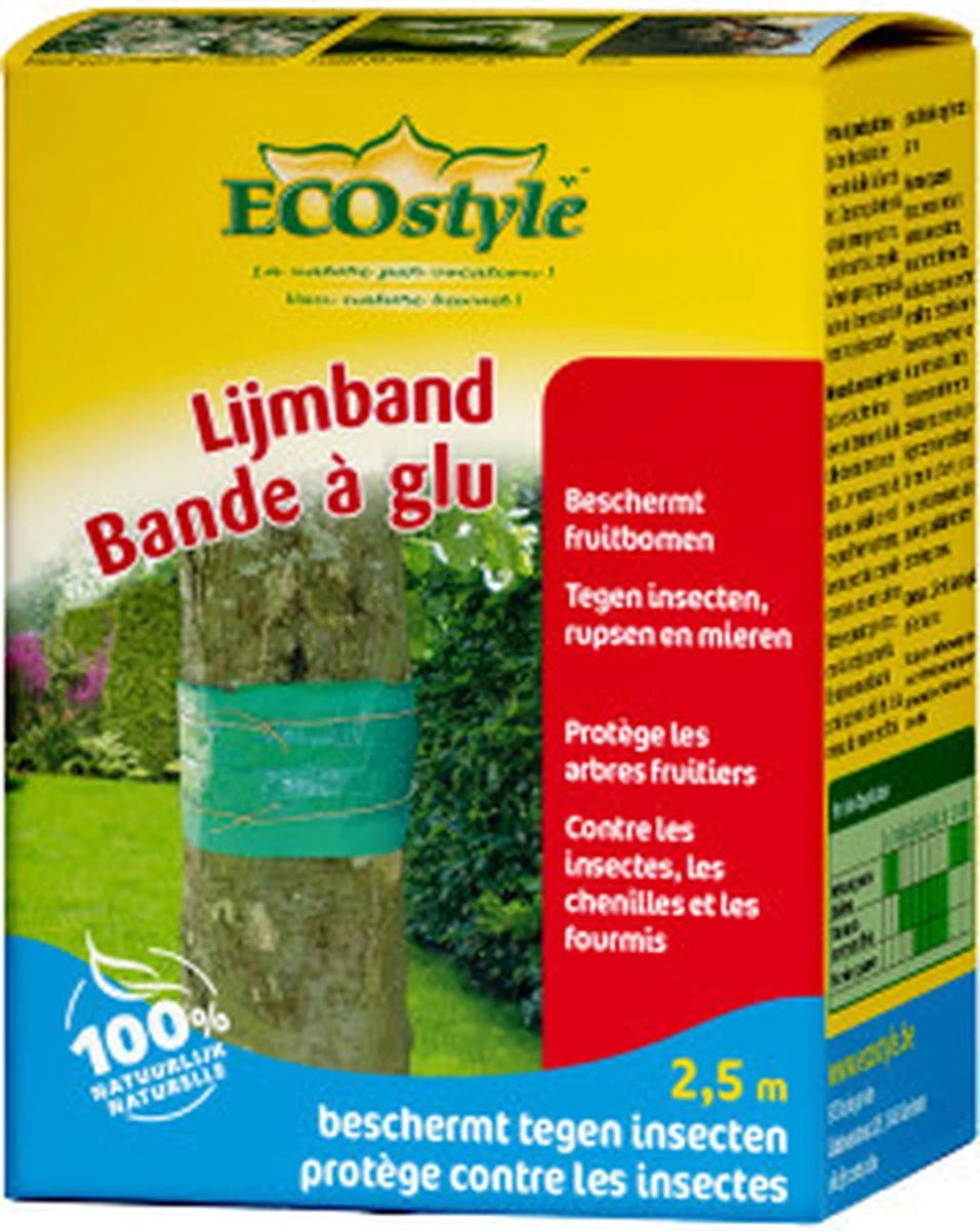 ECOstyle Lijmband Beschermt Tegen Schadelijke Insecten - Werkt Tegen Mieren, Wintervlinder, Bladluis En Meer - Weerbestendig - 2,5 M Lijmband & 6 M Touw - Afbeelding 12