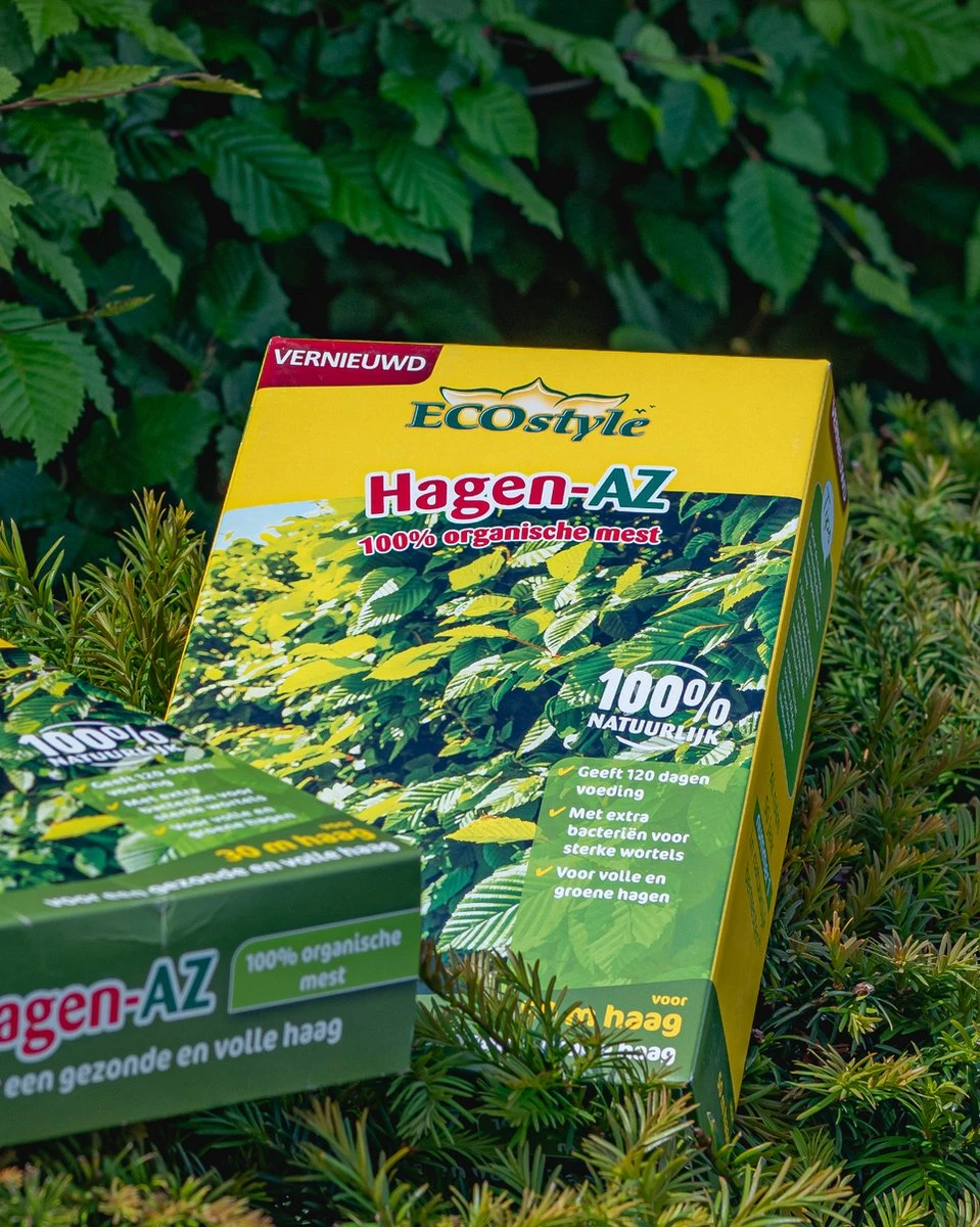 ECOstyle Hagen-AZ Organische Haag Meststof - Tuinmest Voor Diepgroen Blad - Nieuwe & Bestaande Beplanting - 30 M Haag - 1,6 KG - Afbeelding 7