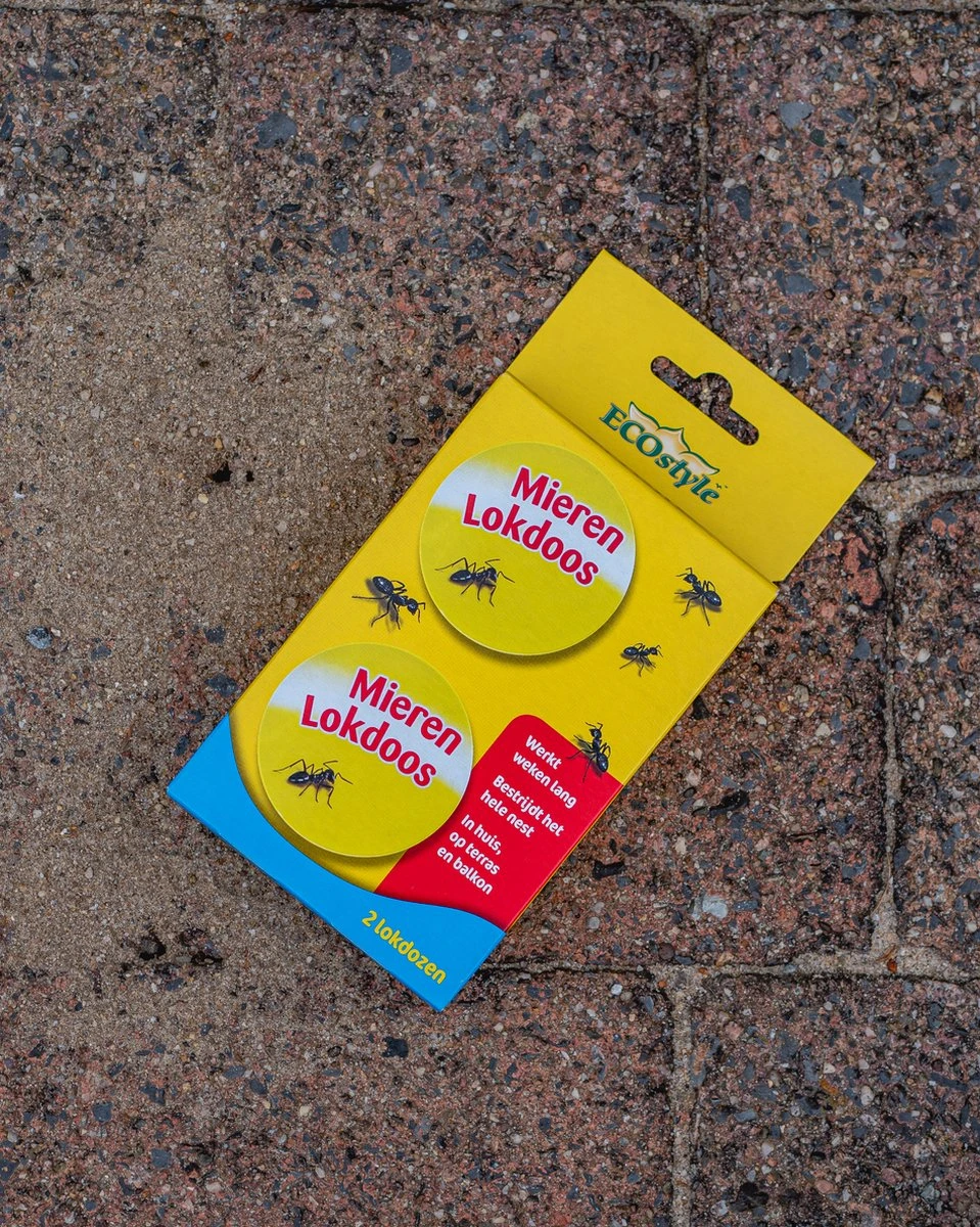 ECOstyle MierenLokdoos - Mierenpoeder Voor Binnen En Buiten - Werkt Enkele Weken - Bestrijd Mieren Op E Wijze - 2 Stuks - Afbeelding 3