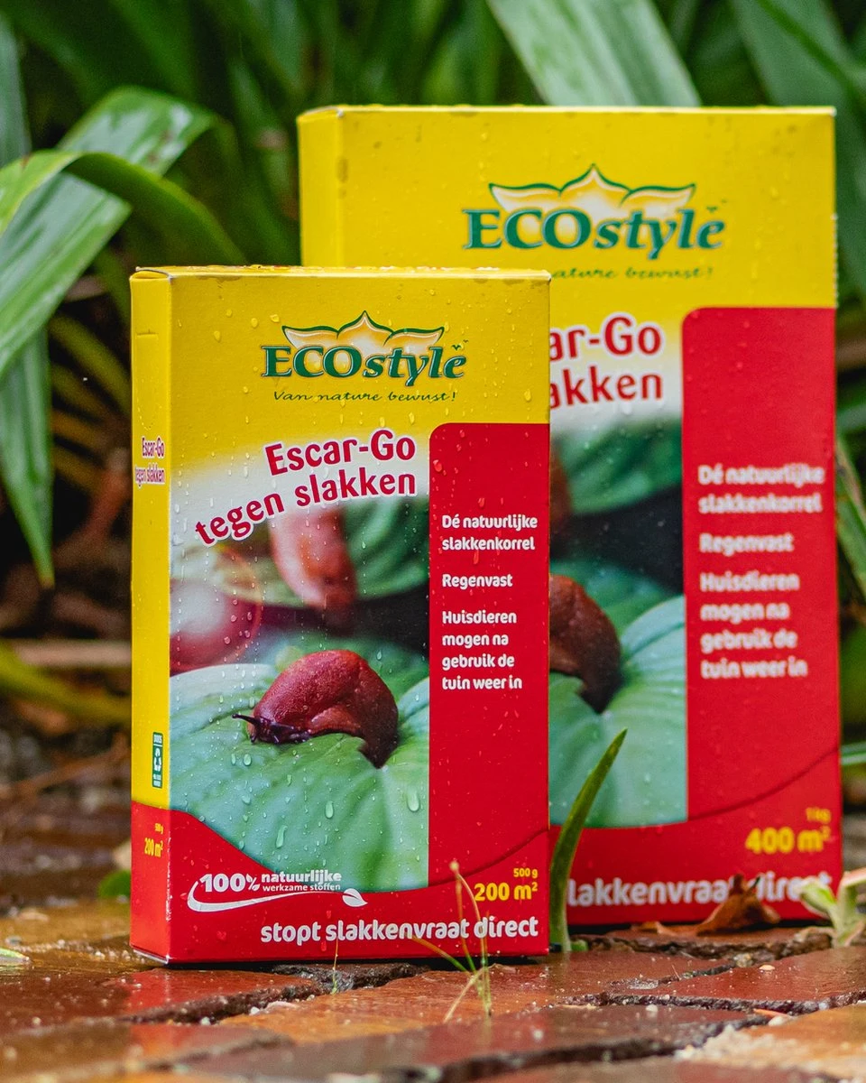 ECOstyle Escar-Go Bestrijdingsmiddel Tegen Slakken - Regenvaste Slakkenkorrels - Stopt Slakkenvraat Direct - 400 M² - 1 KG - Afbeelding 3