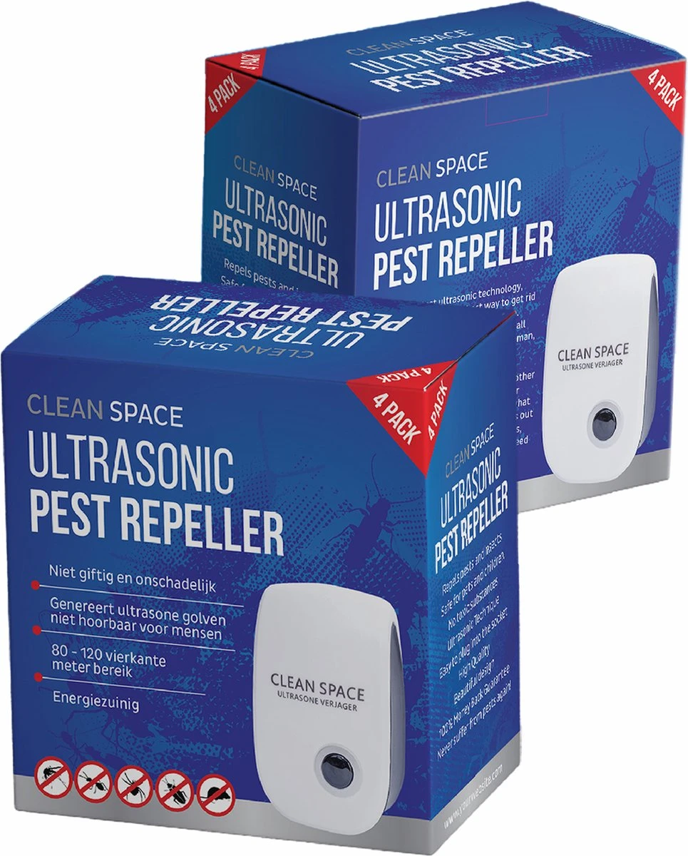 Merkloos CLEAN SPACE™ Ultrasone Ongedierte Verjager - Muizenverjager - Muizengif/Rattengif Alternatief - 4 Stuks - Afbeelding 5