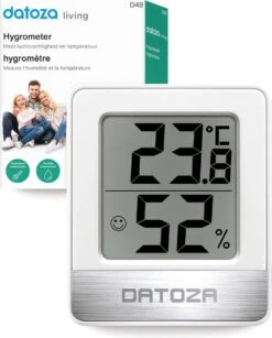 Datoza Thermo Hygrometer - Luchtvochtigheidsmeter - Digitaal Weerstation Vochtigheidsmeter Met Thermometer - Voor Binnen