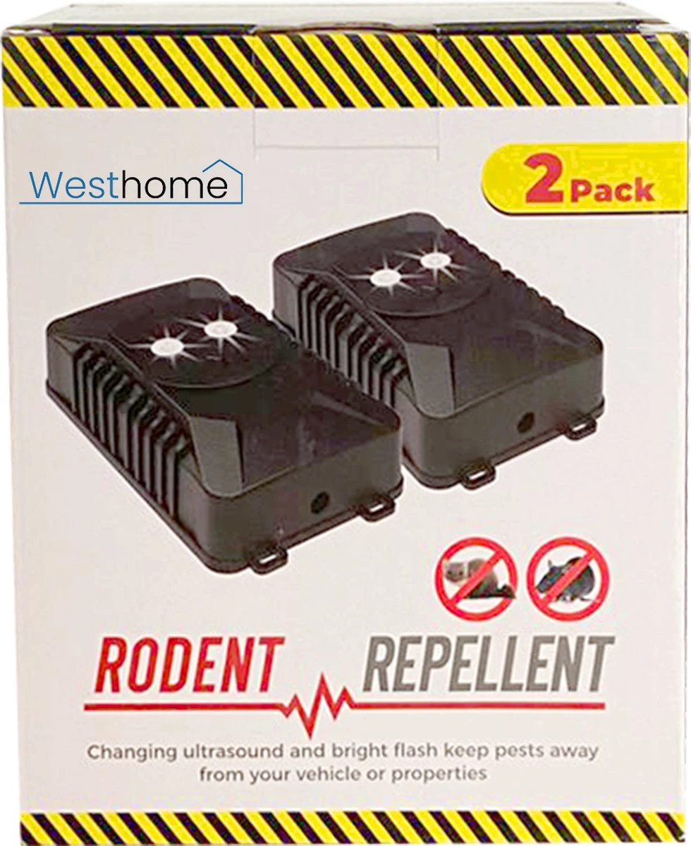 Westhome Marterverjager - Muizenverjager - Ongedierte Verjager - 2 Pack - 12V - Batterij En Accu - Afbeelding 12