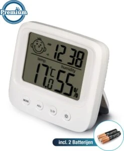 Thermometer En Hygrometer Met Batterijen - Digitale Luchtvochtigheidsmeter - Thermometer Binnen - 2 In 1
