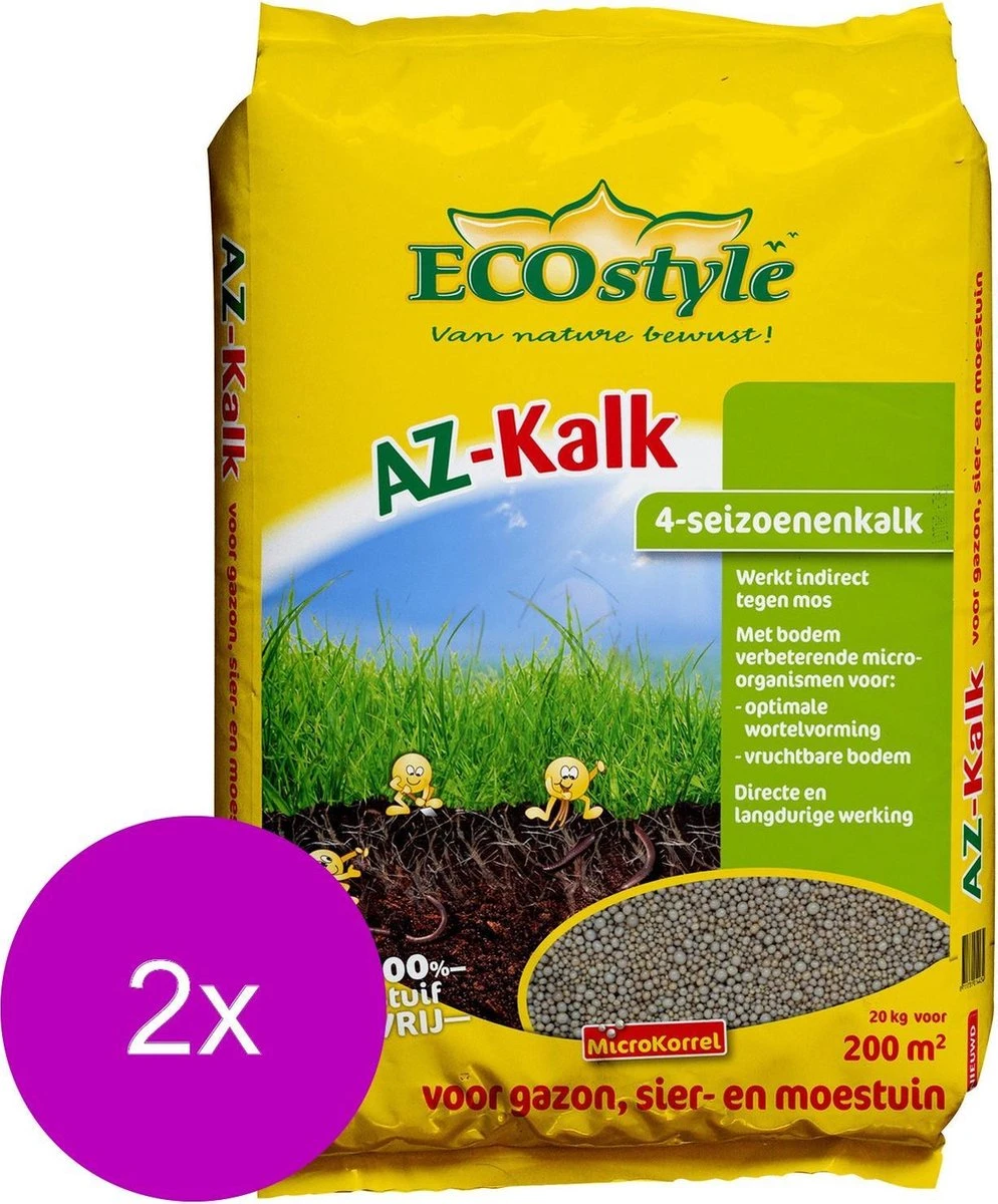 Ecostyle Az-Kalk 200 M2 - Kalk - 2 X 20 Kg - Afbeelding 2
